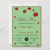 Elegante rustikale Herbstlaub träumen von grüner H Einladung (Vorderseite)