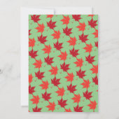 Elegante rustikale Herbstlaub träumen von grüner H Einladung (Rückseite)