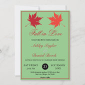 Elegante Rustikale Herbstlaube Boho Sage Hochzeit  Einladung (Vorderseite)