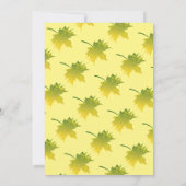 Elegante rustikale Herbstlaube Hochzeit der Gelben Einladung (Rückseite)