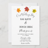 Elegante rustikale Herbstlaube Hochzeit Einladung (Vorderseite)