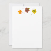 Elegante rustikale Herbstlaube Hochzeit Einladung (Rückseite)