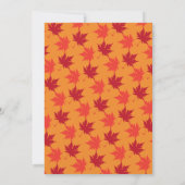 Elegante rustikale Herbstlaube Orange Hochzeit im Einladung (Rückseite)