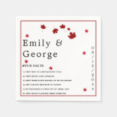 Elegante rustikale Herbstlaube Romantische Moderne Serviette (Vorderseite)