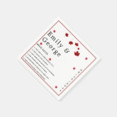 Elegante rustikale Herbstlaube Romantische Moderne Serviette (Ecke)