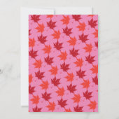 Elegante rustikale Herbstlaube Rosa Hochzeit im He Einladung (Rückseite)