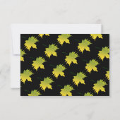Elegante rustikale Herbstlaube Schwarz-Weiß-Hochze RSVP Karte (Rückseite)