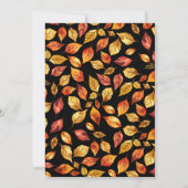 Elegante rustikale Herbstlaubs Boho Wedding Save The Date (Rückseite)