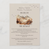 Elegante rustikale Herbstmontage Hochzeitslandscha Begleitkarte (Vorderseite)