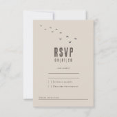 Elegante rustikale Herbstmontage Hochzeitslandscha RSVP Karte (Vorderseite)
