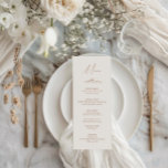 Elegante Rustikale Hochzeit auf der Terracotta Menükarte<br><div class="desc">Mit seinem eleganten Design, der rustikalen Terrakotta-Farbpalette und den zarten Blumenakzenten fügt diese Karte Ihrem kulinarischen Erlebnis eine Touch Eleganz hinzu. Die mit viel Liebe zum Detail gestaltete Speisekarte sorgt für ein angenehmes Ambiente Ihres Empfangs und sorgt für ein unvergessliches kulinarisches Erlebnis mit Geschmack und Charme. Konzipiert für die "Harper"...</div>