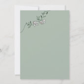 Elegante Rustikale Hochzeit aus Holz und Dusty Ros Einladung (Rückseite)