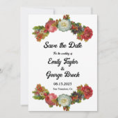 Elegante rustikale Hochzeit der botanischen Sommer Save The Date (Vorderseite)