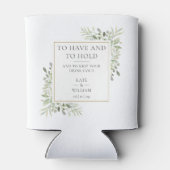 Elegante Rustikale Hochzeit Dosenkühler (Rückseite)