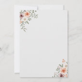 Elegante Rustikale Hochzeit Einladung (Rückseite)