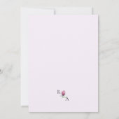 Elegante Rustikale Hochzeit Einladung (Rückseite)