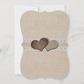 Elegante Rustikale Hochzeit Einladung (Rückseite)