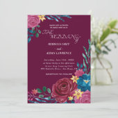 Elegante Rustikale Hochzeit Einladung (Stehend Vorderseite)