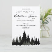 Elegante Rustikale Hochzeit Einladung (Stehend Vorderseite)