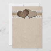 Elegante Rustikale Hochzeit Einladung (Rückseite)