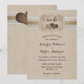 Elegante Rustikale Hochzeit Einladung (Vorne/Hinten)