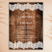 Elegante Rustikale Hochzeit Einladung