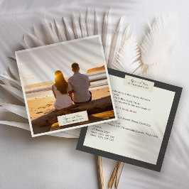 Elegante rustikale Hochzeit Einladung mit Foto