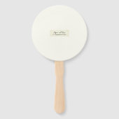 Elegante Rustikale Hochzeit Fächer (Vorderseite)