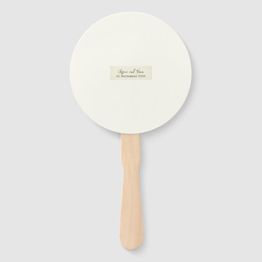 Elegante Rustikale Hochzeit Fächer (Vorderseite)