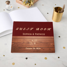 Elegante rustikale Hochzeit Gästebuch