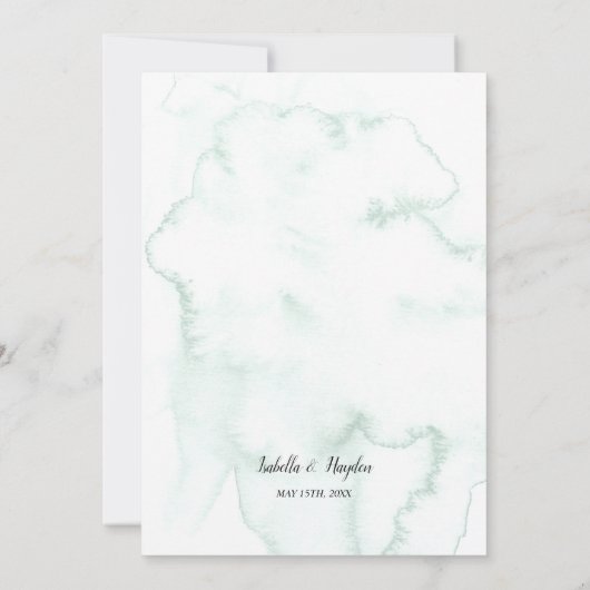 Elegante Rustikale Hochzeit im Grünen Einladung (Rückseite)