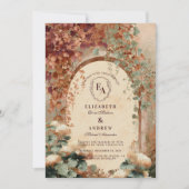 Elegante rustikale Hochzeit im Herbst Einladung (Vorderseite)