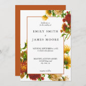 Elegante Rustikale Hochzeit im Herbst Herbst Einladung (Vorne/Hinten)