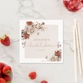 Elegante rustikale Hochzeit im Herbst Servietten (Beispiel)