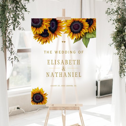 Elegante rustikale Hochzeit mattiertes Begrüßungsz Acrylschild