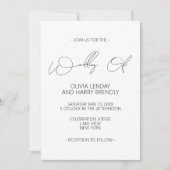 Elegante Rustikale Hochzeit mit Flora Einladung (Vorderseite)