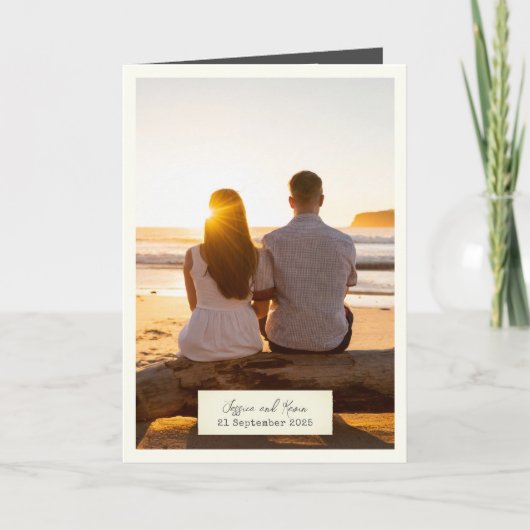 Elegante rustikale Hochzeit mit Foto Programm (Vorderseite)