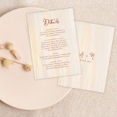 Elegante rustikale Hochzeit mit Terracotta und Gol Begleitkarte