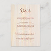 Elegante rustikale Hochzeit mit Terracotta und Gol Begleitkarte (Vorderseite)