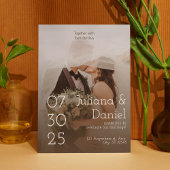 Elegante rustikale Hochzeit personalisieren Fotovo Einladung