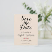 Elegante rustikale Hochzeit rettet das Datum Postkarte (Stehend Vorderseite)