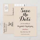 Elegante rustikale Hochzeit rettet das Datum Postkarte (Vorne/Hinten)