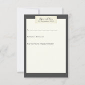 Elegante Rustikale Hochzeit RSVP Karte (Vorderseite)