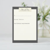 Elegante Rustikale Hochzeit RSVP Karte (Stehend Vorderseite)