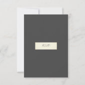 Elegante Rustikale Hochzeit RSVP Karte (Rückseite)