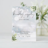 Elegante Rustikale Hochzeit RSVP Karte (Stehend Vorderseite)