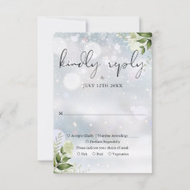 Elegante Rustikale Hochzeit RSVP Karte