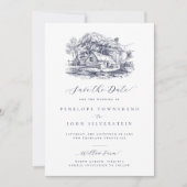 Elegante Rustikale Hochzeit Save The Date (Vorderseite)