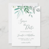 Elegante Rustikale Hochzeit Sichern Sie die Datums Save The Date (Vorderseite)