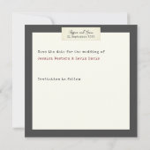 Elegante rustikale Hochzeit speichern Sie das Datu Save The Date (Rückseite)